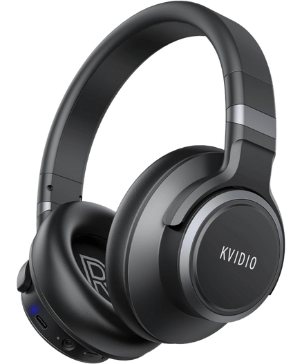 KVIDIO WH304A Active Noise Cancelling Headphones, 70 Hours Playtime